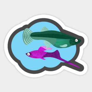 guppies lovers quest Sticker